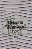 画像3: 【USED】Vivienne Westwood MAN //オーブ刺繍ストライプシャツ ヴィヴィアンウエストウッド ビビアン46 サックスＸボルドーＸ白 【中古】 I-24-03-07-018-bl-HD-ZI (3)