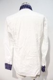 画像2: 【USED】Vivienne Westwood MAN / チェック襟オーブ刺繍シャツ ヴィヴィアンウエストウッド ビビアン46 白Ｘ紺チェック 【中古】 I-24-03-07-021-bl-HD-ZI (2)