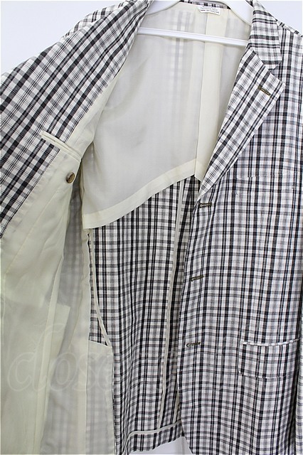 Comme Des Garcons Homme Deux ギンガムチェックシングルジャケット Closetchild Vivienne Westwood古着専門店