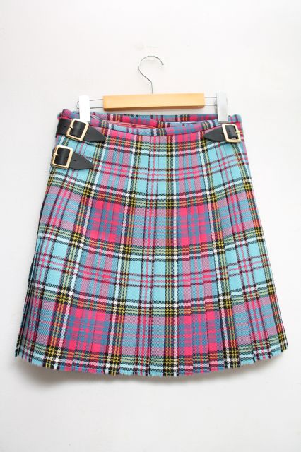 USED】ブルーマックキルトスカート(ミディアム丈) Worlds End  