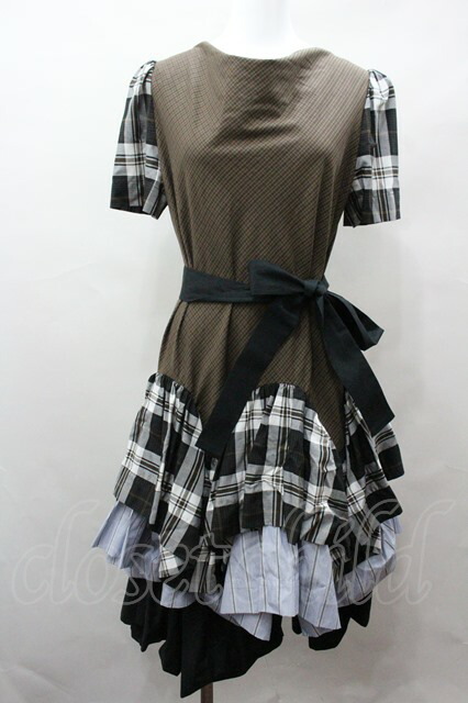 Used チェックxストライプブロッキングワンピース Vivienne Westwoodヴィヴィアンウエストウッド ビビアン 中古 Closetchild Vivienne Westwood古着専門店