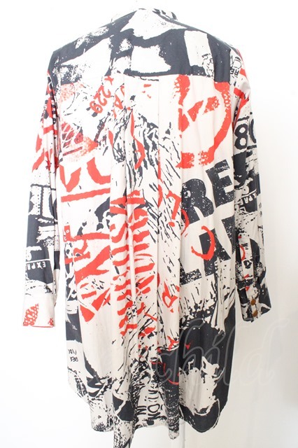 【USED】RED LABEL RUBBISH PRINT サークルシャツ Vivienne Westwoodヴィヴィアンウエストウッド ビビアン  O-23-07-23-004-bl-YM-OS