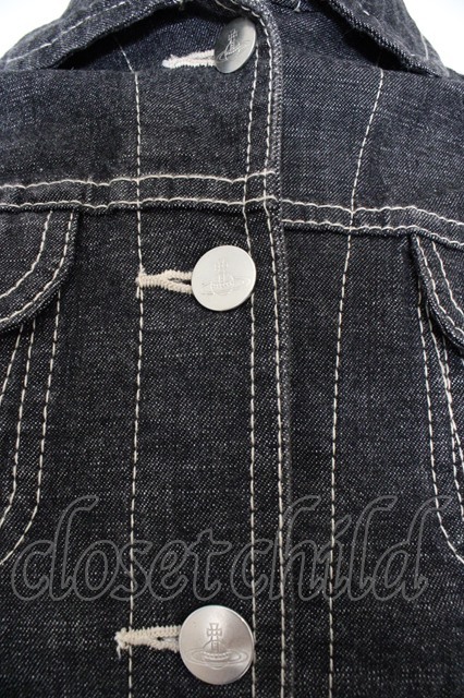 USED】メタルオーブボタンデニムジャケット Vivienne Westwood 