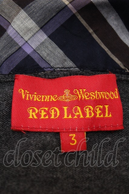 【USED】チェック襟カーディガン Vivienne Westwoodヴィヴィアンウエストウッド ビビアン Y-23-08-30-047-ts-SZ-ZY