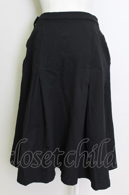 COMME des GARCONS /プリーツフレアスカート 黒 【中古】 T-23-12-14  