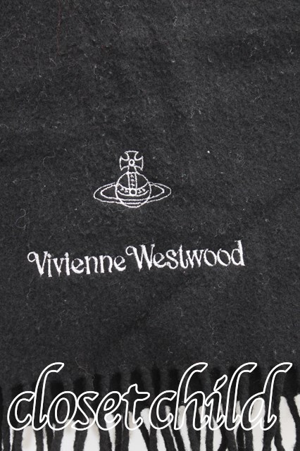 USED】Vivienne Westwood / G/ロゴ刺繍マフラーヴィヴィアンウエスト