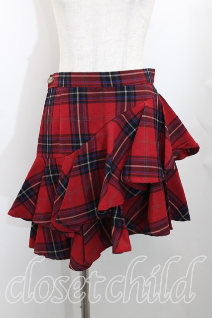 USED】Vivienne Westwood / タータンチェックアシメティアードスカート  