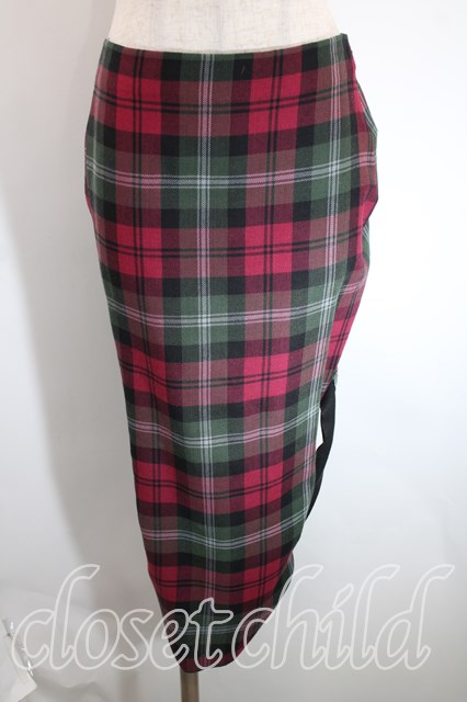 USED】ANGLOMANIA / タータンチェックボンテージスカートセットアップ  