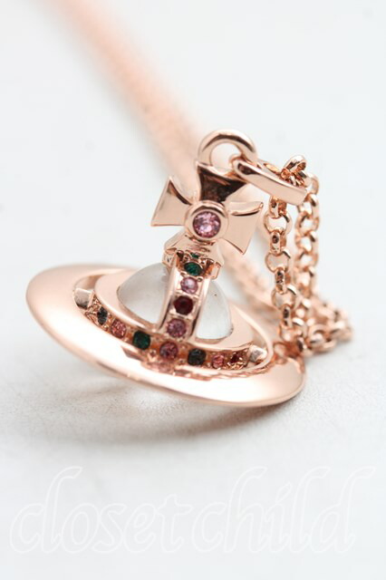 ヴィヴィアン ピンクゴールドネックレス MINI BAS RELIEF ネックレス