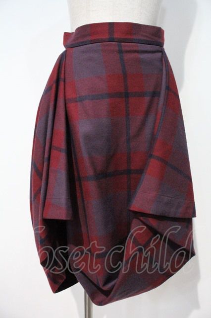 USED】Vivienne Westwood / チェックアシンメトリースカート  