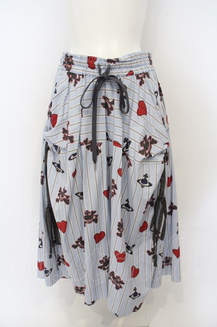 USED】Vivienne Westwood /先染シャツHEART SKULL ORB PRINT  