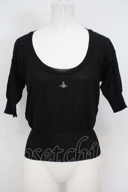 USED】Vivienne Westwood / /カラーオーブ刺繍半袖サマーニット 