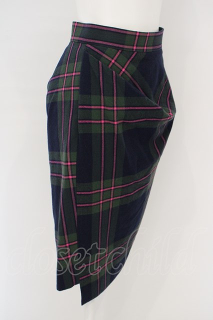 USED】Vivienne Westwood //タンタンチェックタイトスカート  