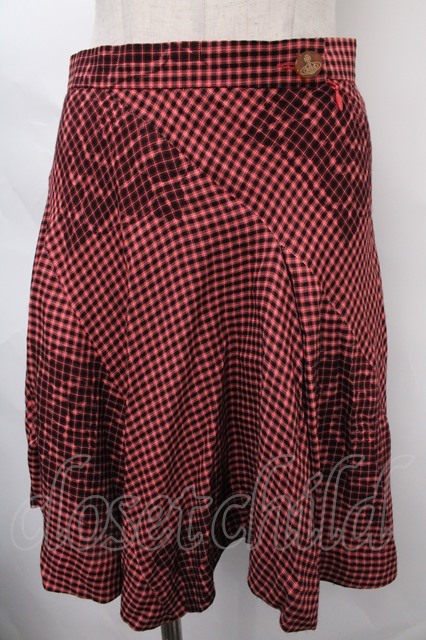 USED】Vivienne Westwood //フラワープリントアシンメトリースカート  